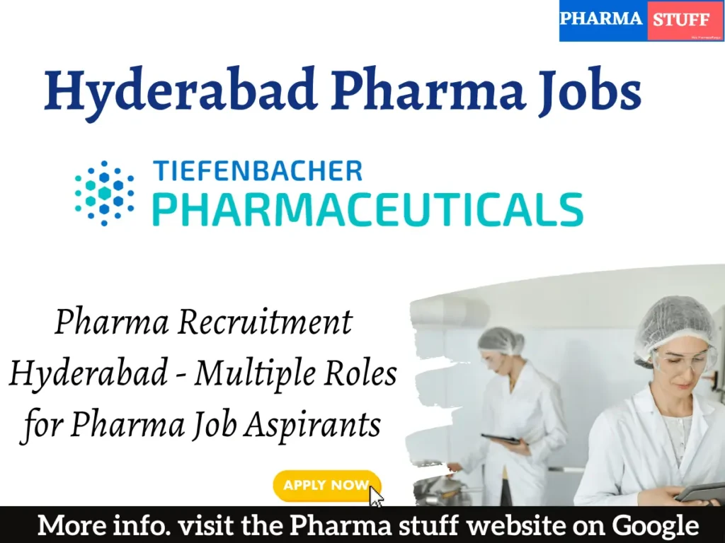 Pharma Recruitment Hyderabad - Multiple Roles in Production