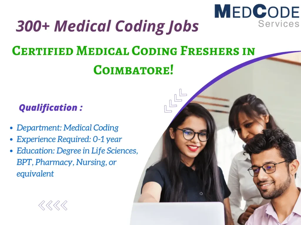 300 Certified Medical Coding Fresher Wanted | MEDCODE Services | Coimbatore