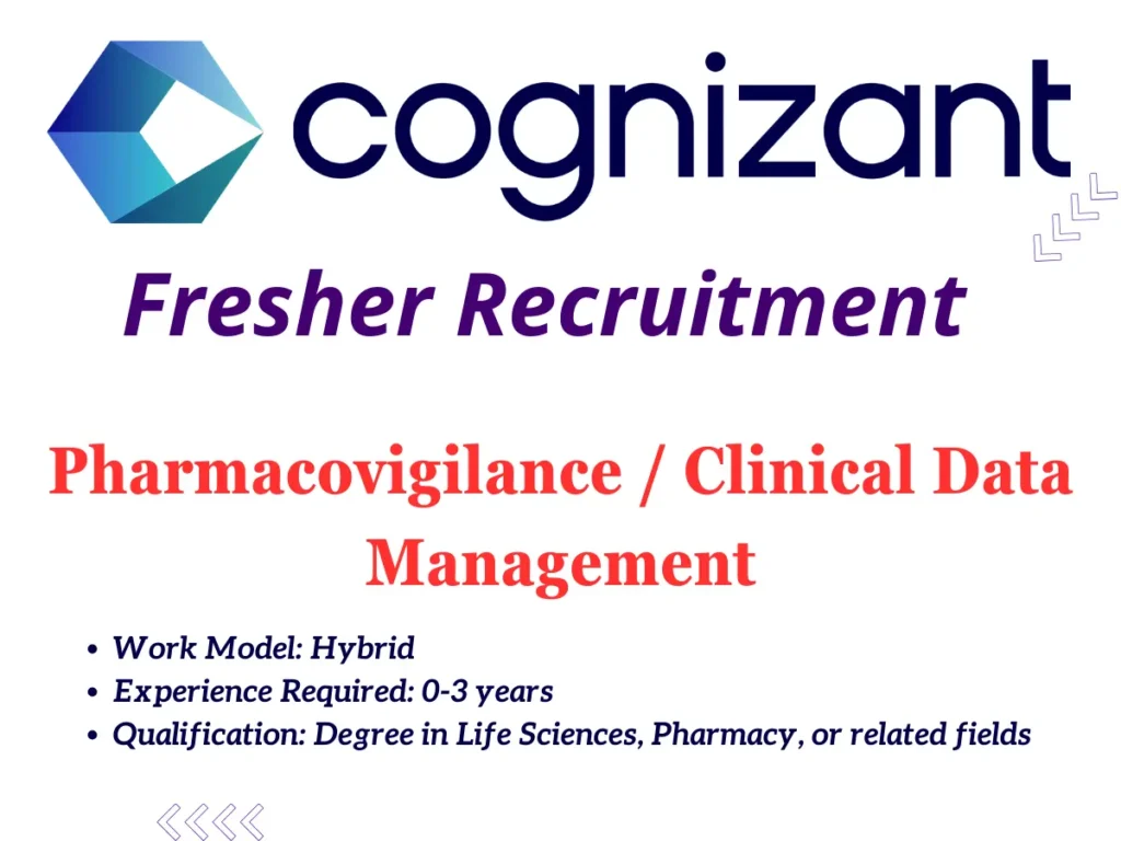 Cognizant Fresher Recruitment Process Executive-CDM/PV | Pune