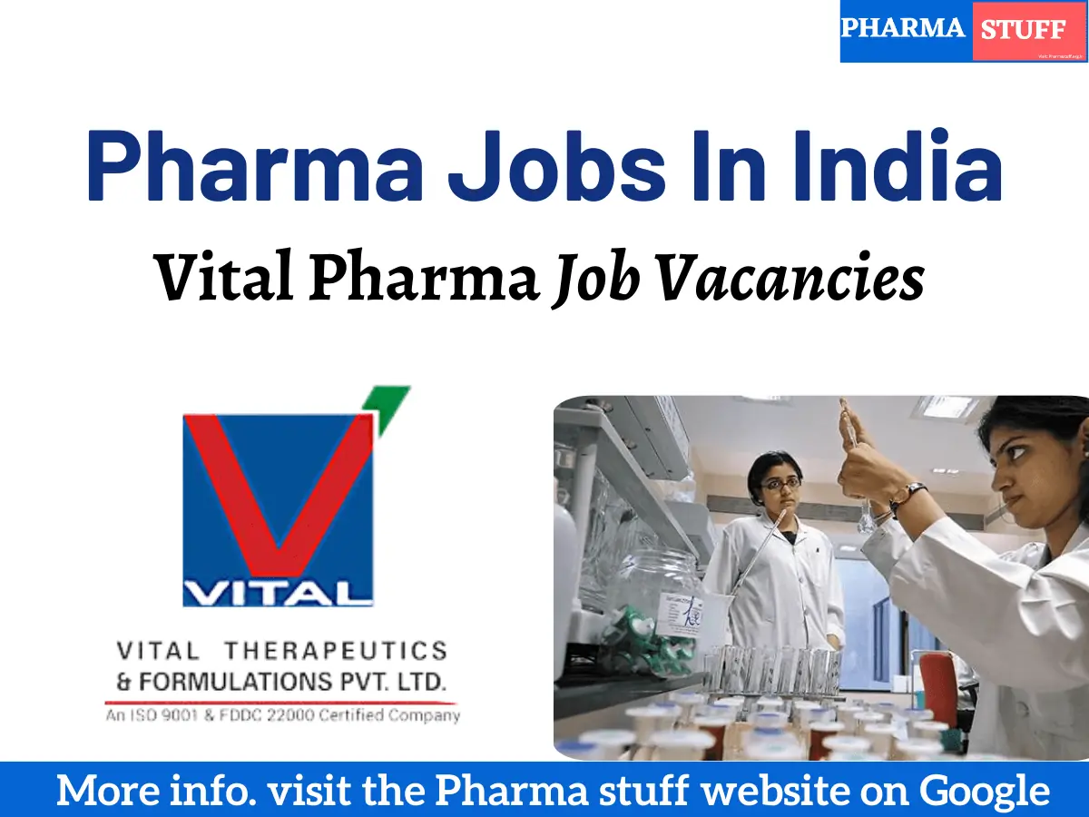 Vital Therapeutics and Formulations – Walk-in for Production Chemist / Operators & Electrical