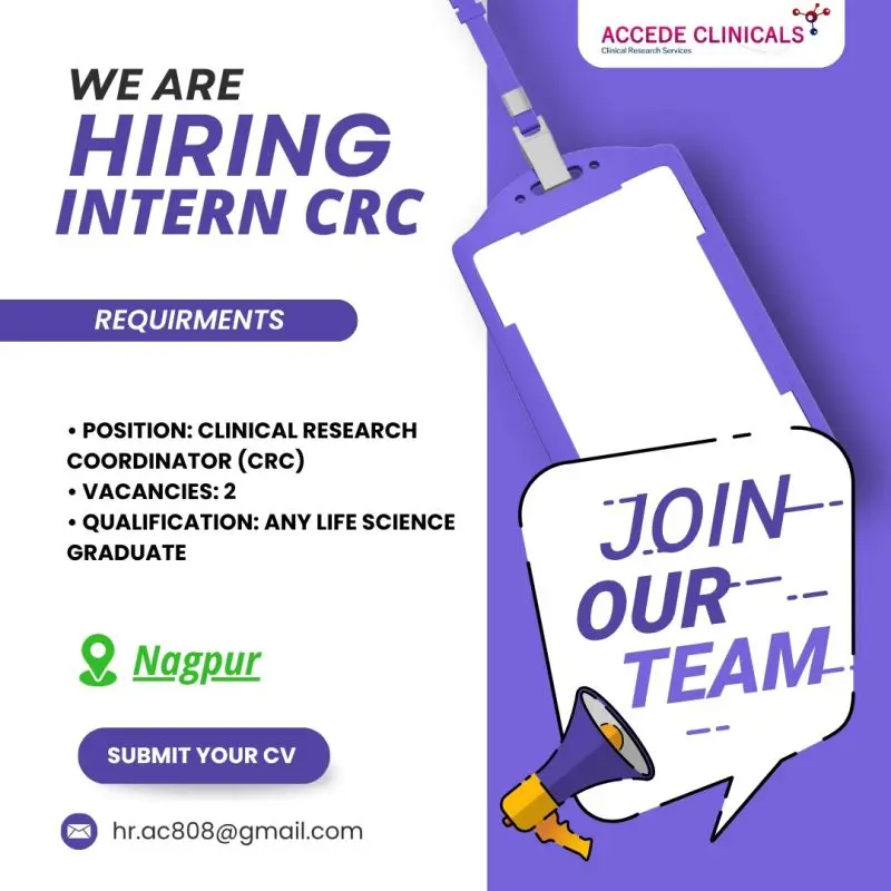 Clinical Research Coordinator (CRC) Jobs in Nagpur | Accede Clinicals 3 Select Clinical Research Coordinator (CRC) Jobs in Nagpur | Accede ClinicalsClinical Research Coordinator (CRC) Jobs in Nagpur | Accede Clinicals