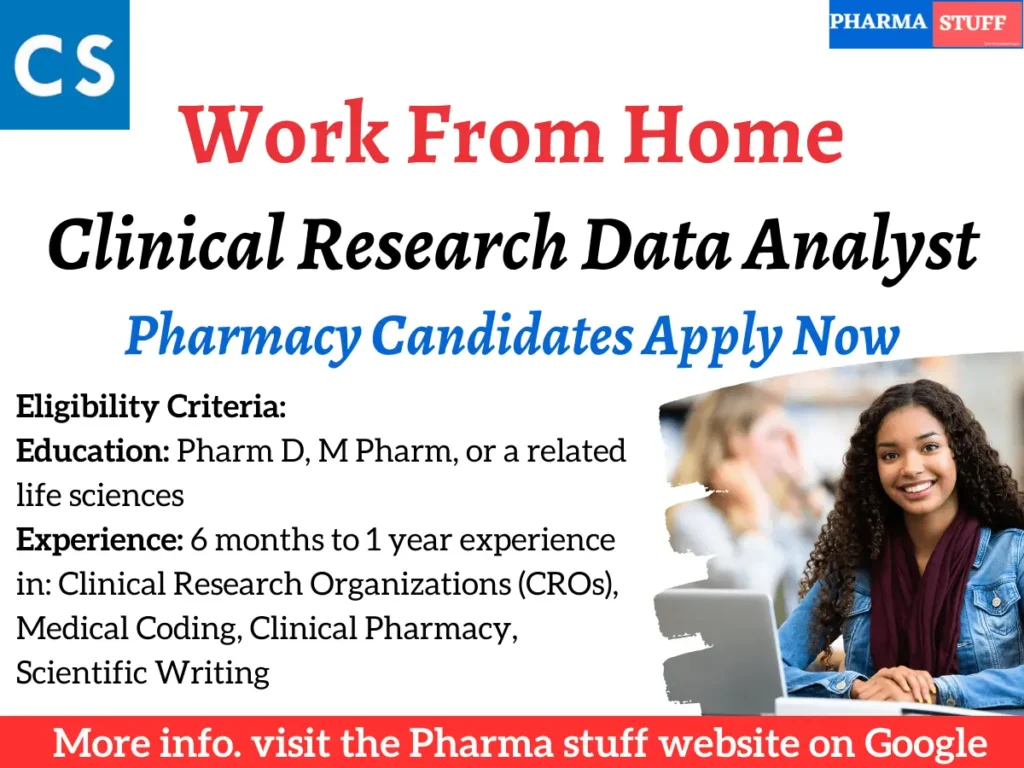 Clinical Research Data Analyst Part Time or Work from home Jobs at Chisquare Labs 1 Clinical Research Data Analyst Part Time or Work from home Jobs at Chisquare Labs