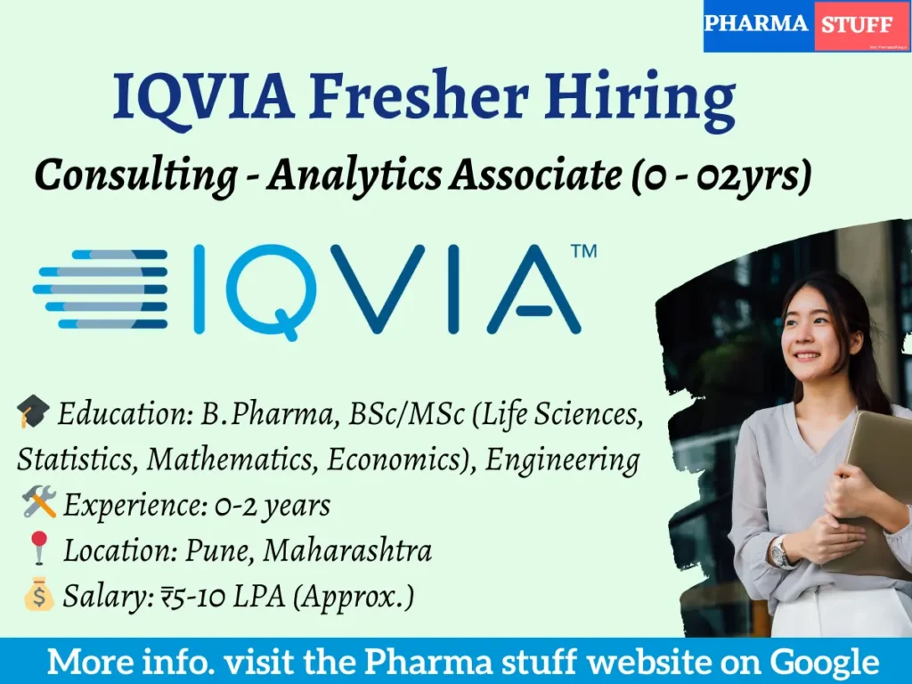 IQVIA Hiring Freshers - Consulting - Analytics Associate (0-2 yrs) | Pune, Maharashtra