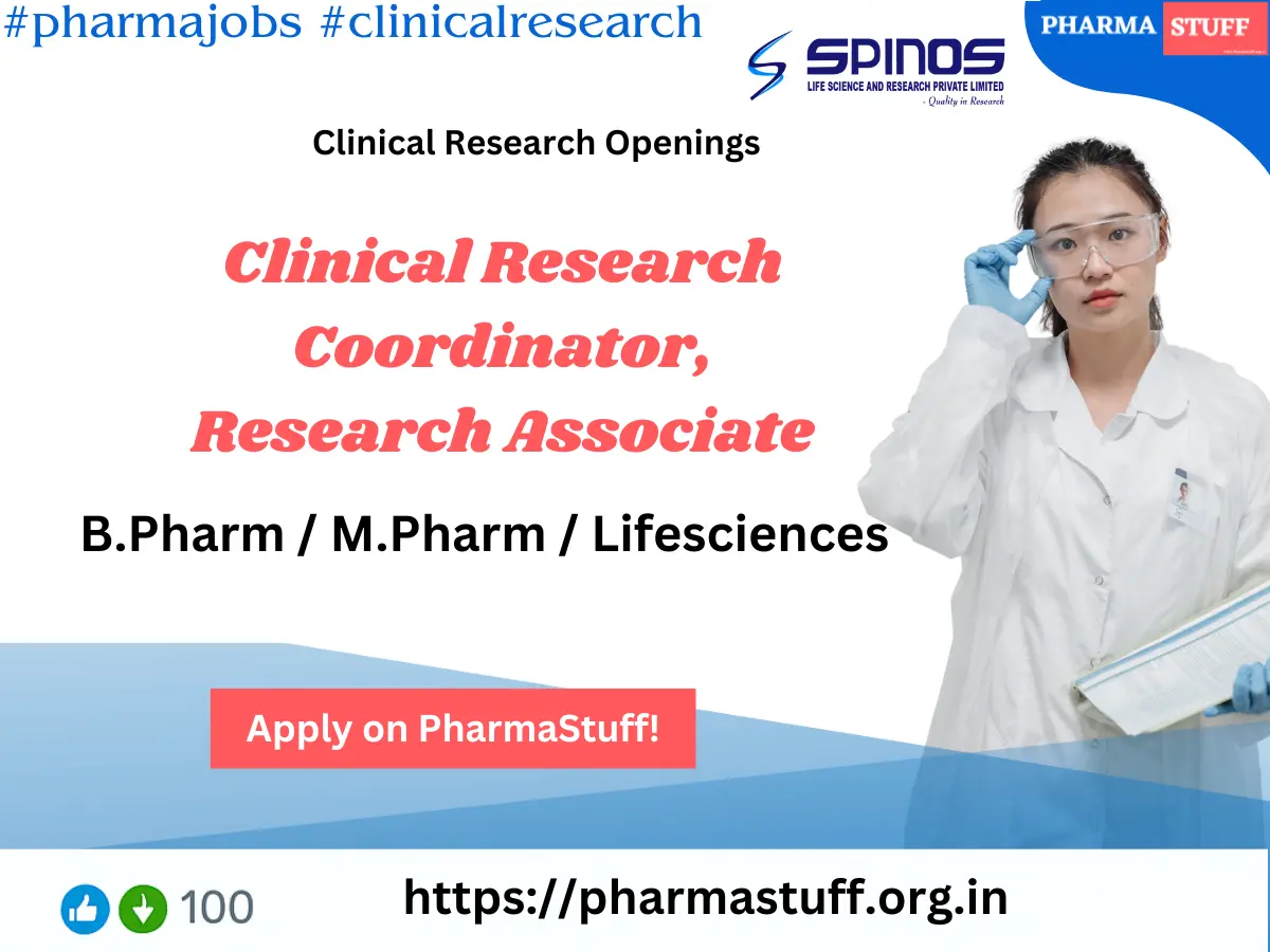 B Pharm, M Pharm, or Life Science graduates Walk-in interviews at SpinoS Life Science 2 B Pharm, M Pharm, or Life Science graduates Walk-in interviews at SpinoS Life Science