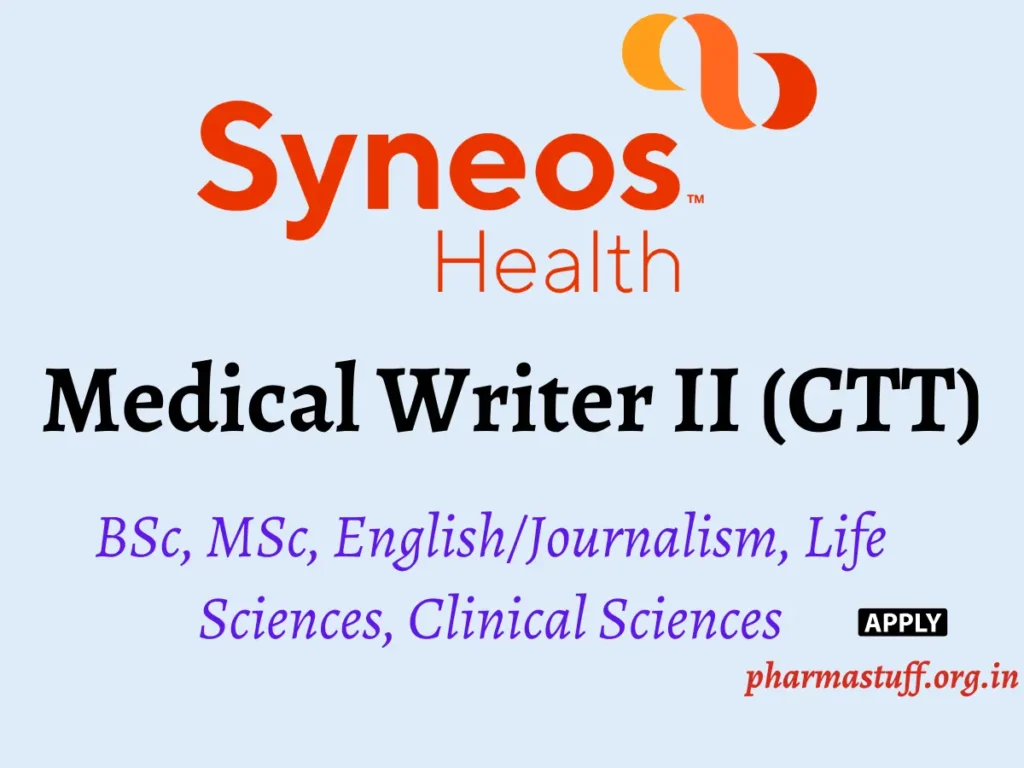 Syneos Health hiring Medical Writer II in Pune 1 Syneos Health hiring Medical Writer II in Pune