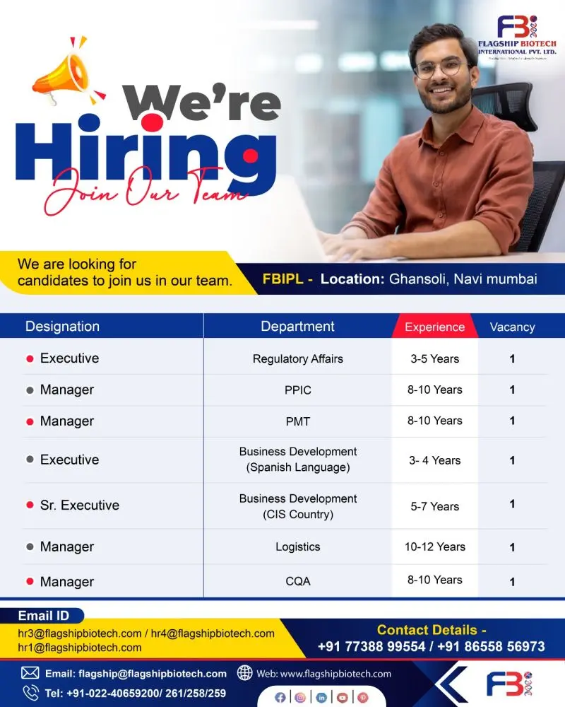 Flagship Biotech Hiring Multiple Roles in Regulatory Affairs, Business Development, Logistics & More 2 Flagship Biotech Hiring Multiple Roles in Regulatory Affairs, Business Development, Logistics & More