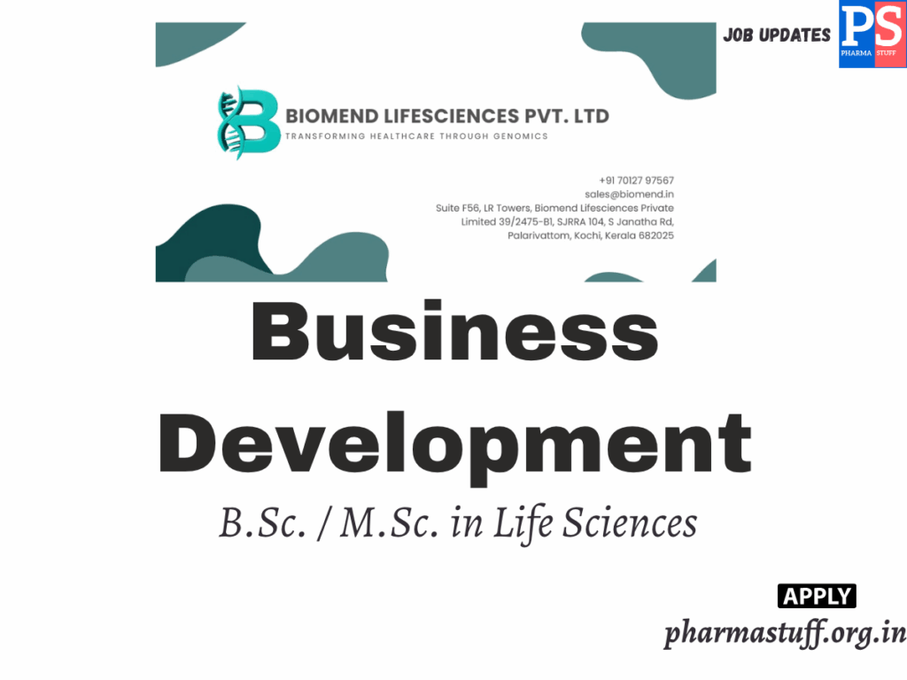 Biomend Life Sciences Hiring Business Development Manager 1 Biomend Life Sciences Hiring Business Development Manager