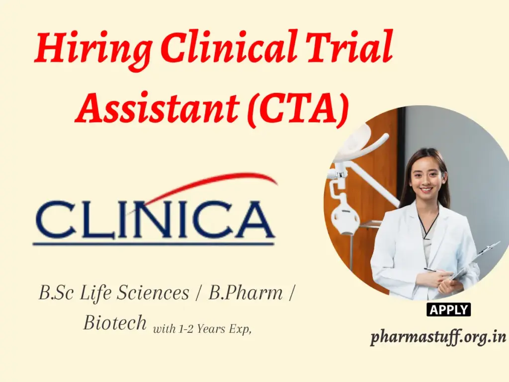CLINICA Research Hiring Clinical Trial Assistant (CTA) 1 CLINICA Research Hiring Clinical Trial Assistant (CTA)