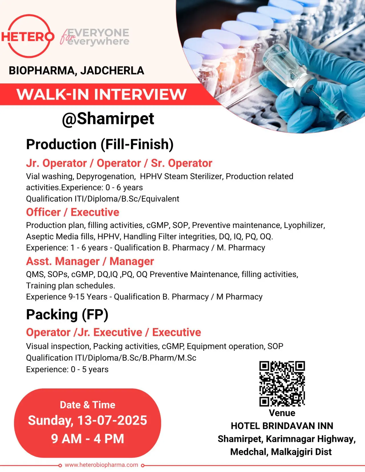 HETERO Biopharma Walk-in Production (Fill-Finish), Packing (FP) 2 HETERO Biopharma Walk-in Production (Fill-Finish), Packing (FP) (1)