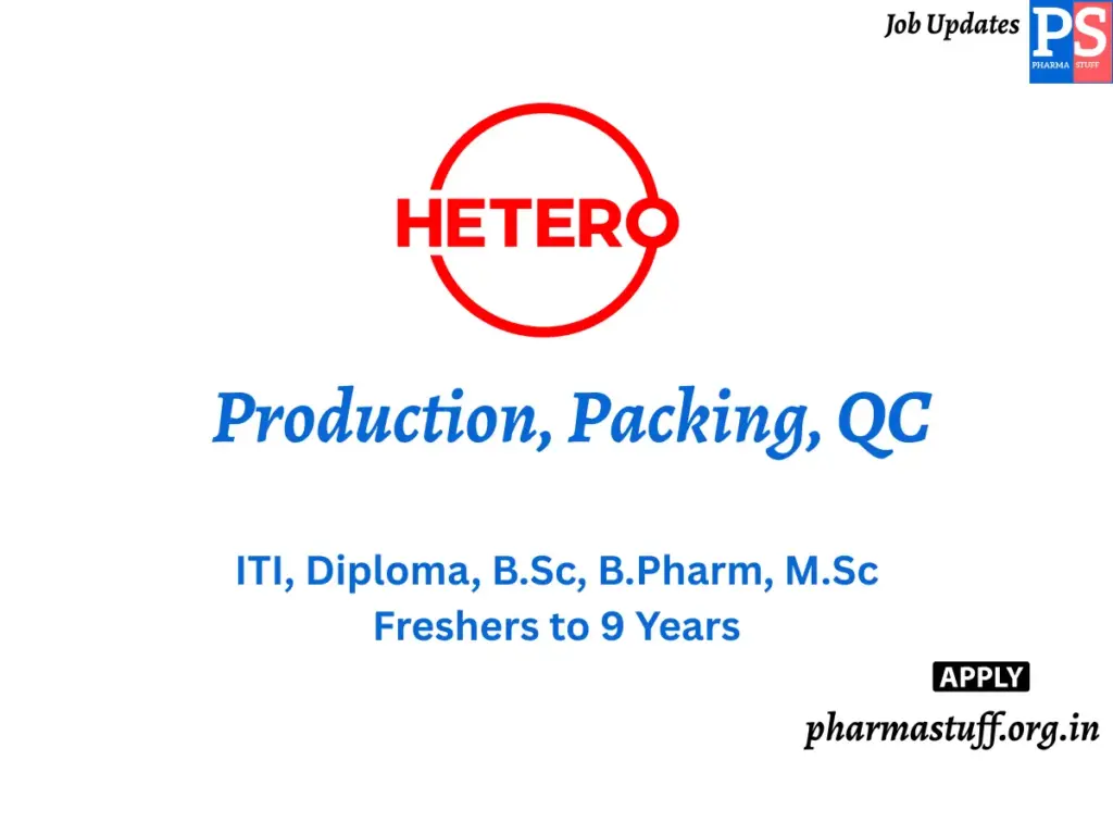 HETERO Pharma Walk-in Production, Packing, QC