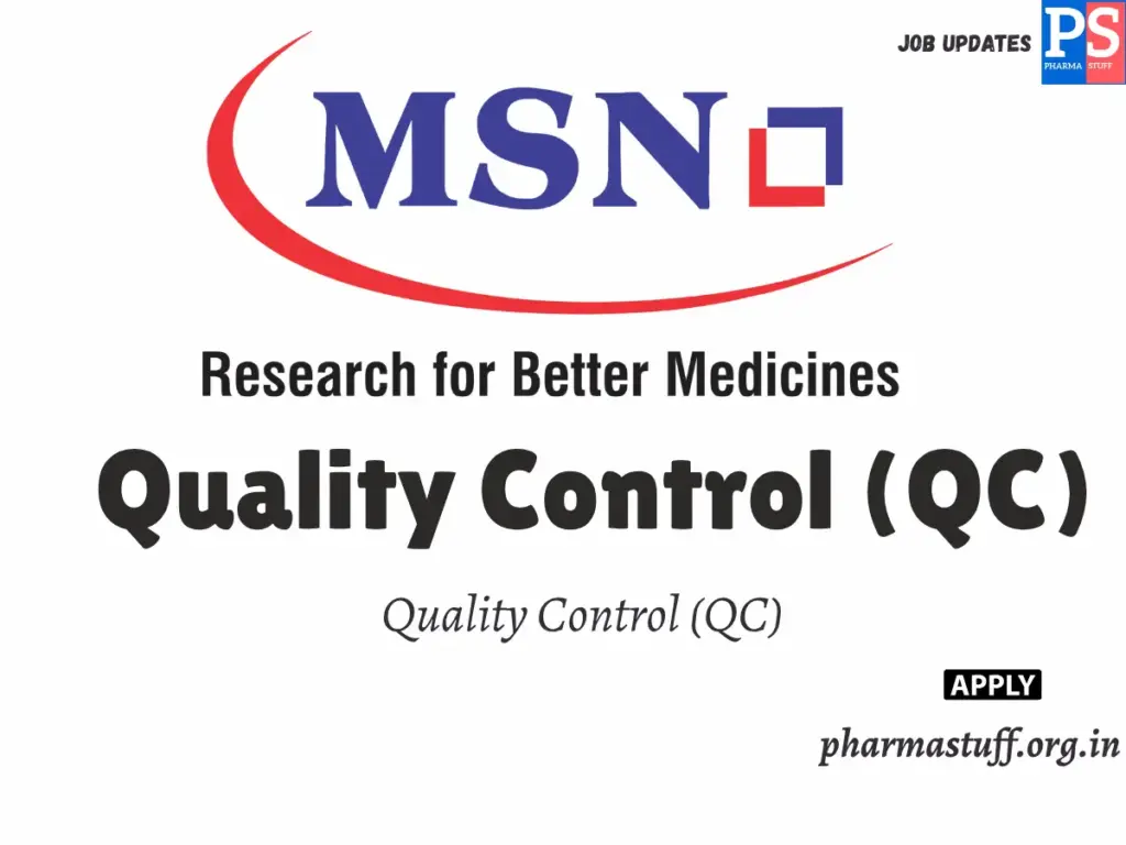 MSN Laboratories Walk-In Quality Control (QC) 1 MSN Laboratories Walk-In Quality Control (QC)