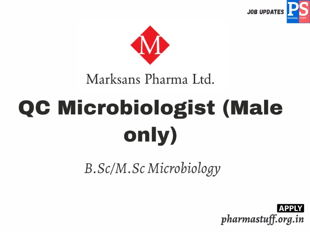 Marksans Pharma Hiring QC Microbiologist Vacancy 1 Marksans Pharma Hiring QC Microbiologist Vacancy