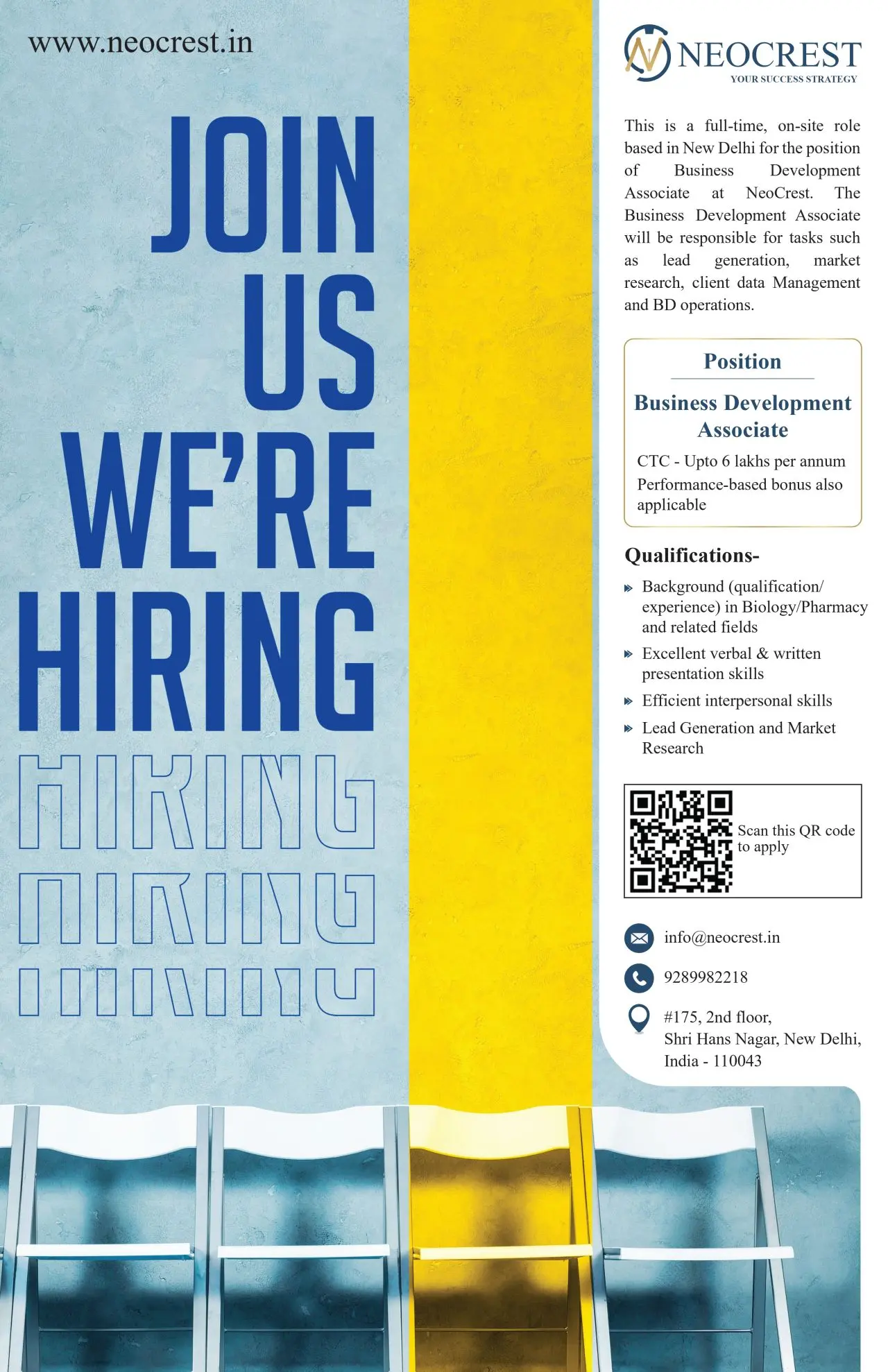 NeoCrest Hiring Business Development Associate 2 NeoCrest Hiring Business Development Associate