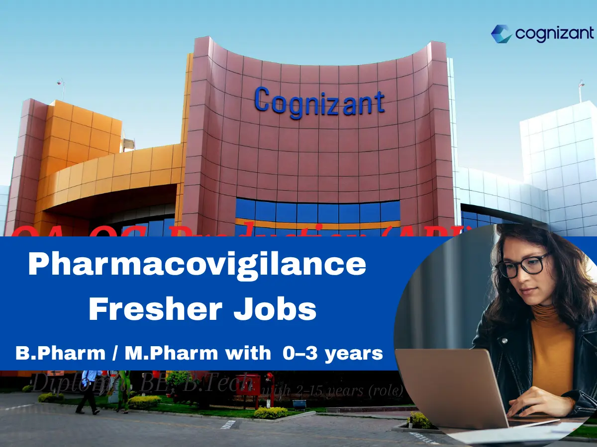 Pharmacovigilance Fresher Job Vacancy at Cognizant 1 Pharmacovigilance Fresher Job Vacancy at Cognizant