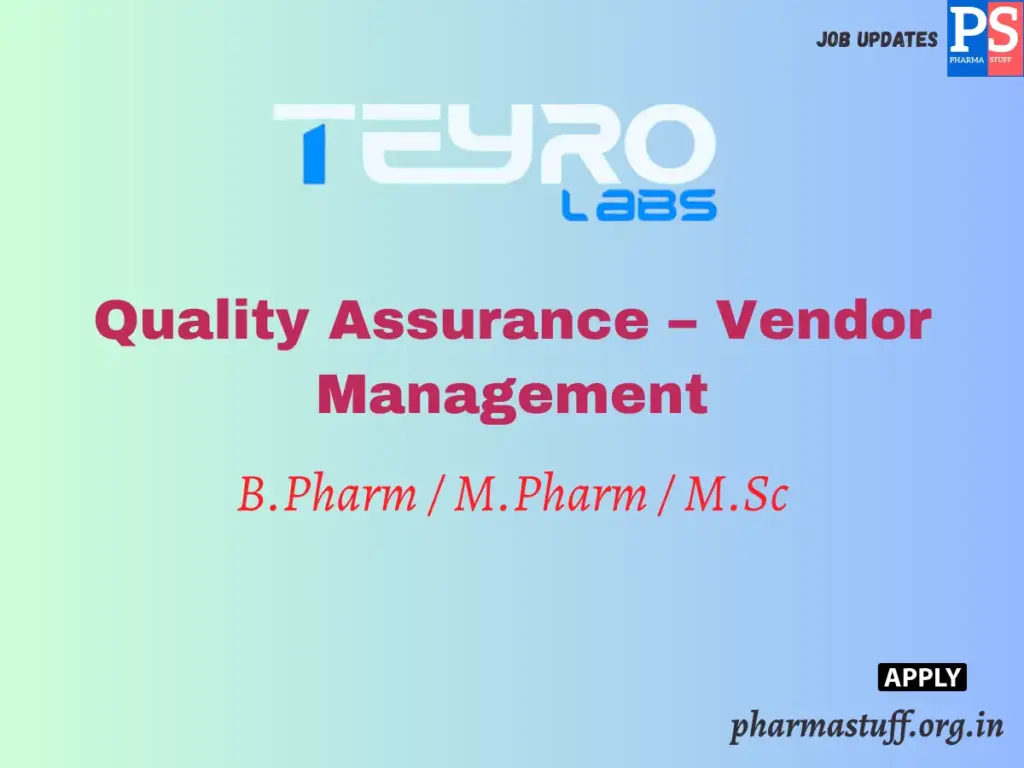 Teyro Labs Hiring Quality Assurance – Vendor Management 1 Teyro Labs Hiring Quality Assurance – Vendor Management