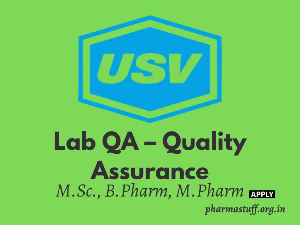 USV Hiring Lab QA Executive/Sr. Executive Openings 1 USV Hiring Lab QA Executive/Sr. Executive Openings