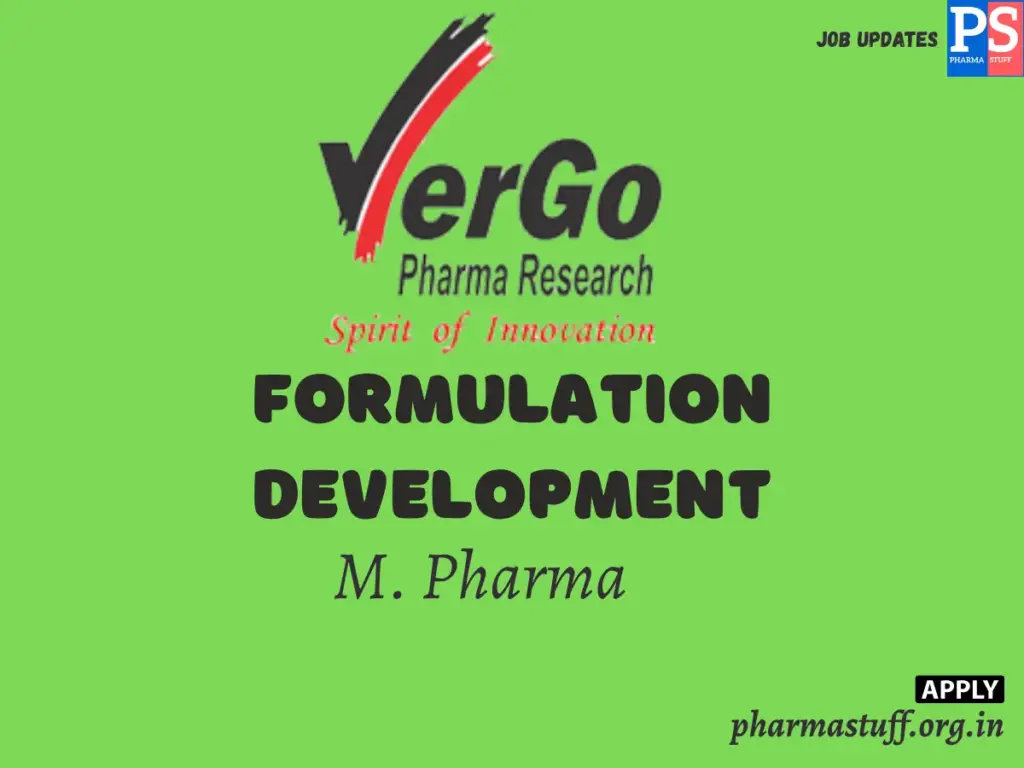 VerGo Pharma Labs Hiring Formulation Development 1 VerGo Pharma Labs Hiring Formulation Development