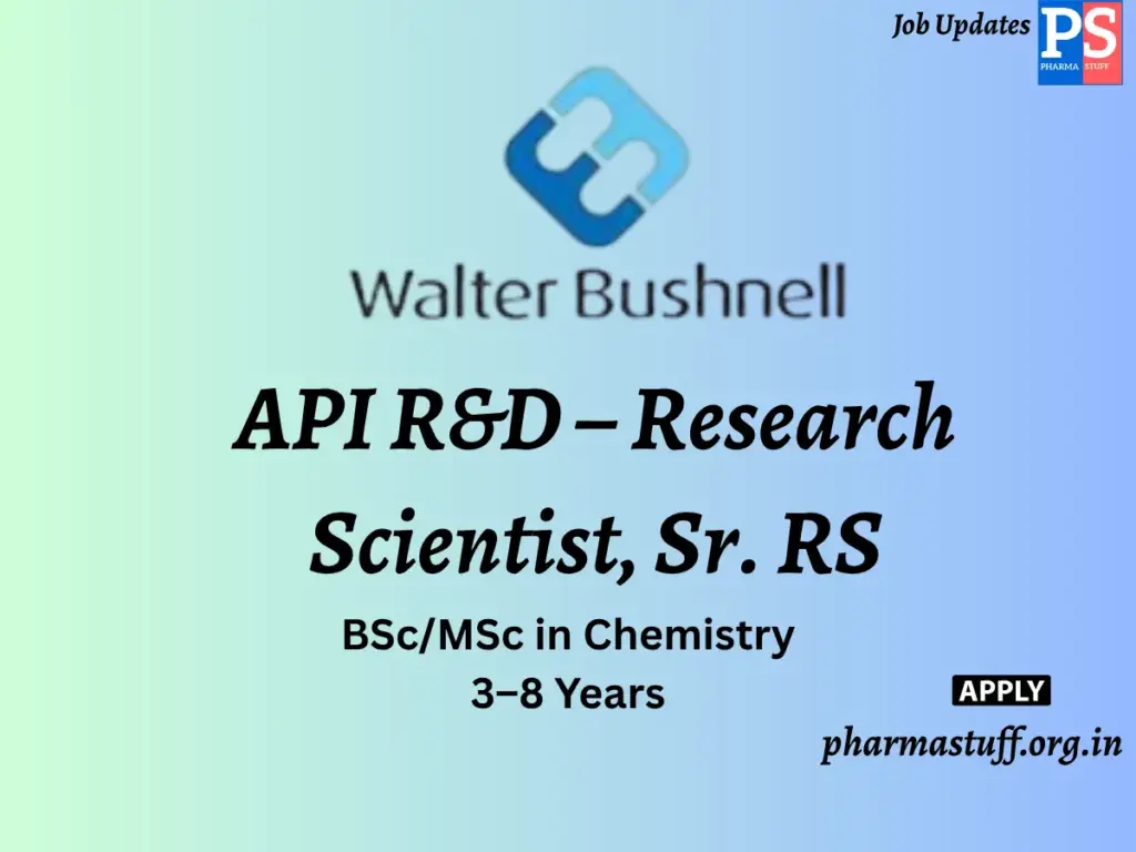 Walter Bushnell Hiring API R&D – Research Scientist, Sr. RS