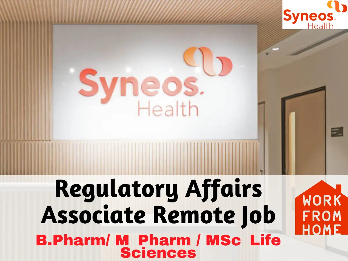 work From Home Regulatory Associate – EU Market at Syneos Health 2 work From Home Regulatory Associate – EU Market at Syneos Health