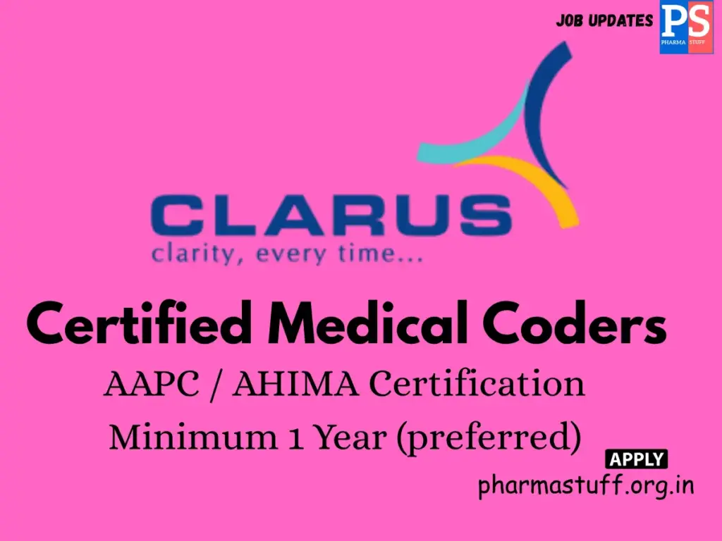 Clarus Healthcare Walk-in Certified Medical Coders