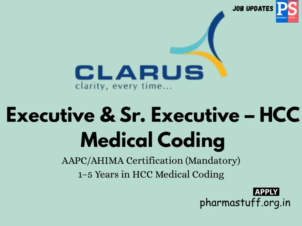 Clarus Walk-In Executive & Sr. Executive – HCC Medical Coding