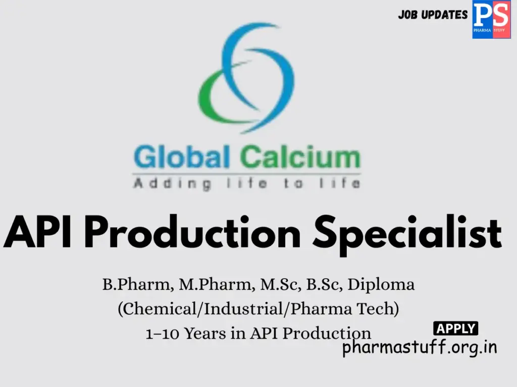 Global Calcium Hiring API Production Specialist