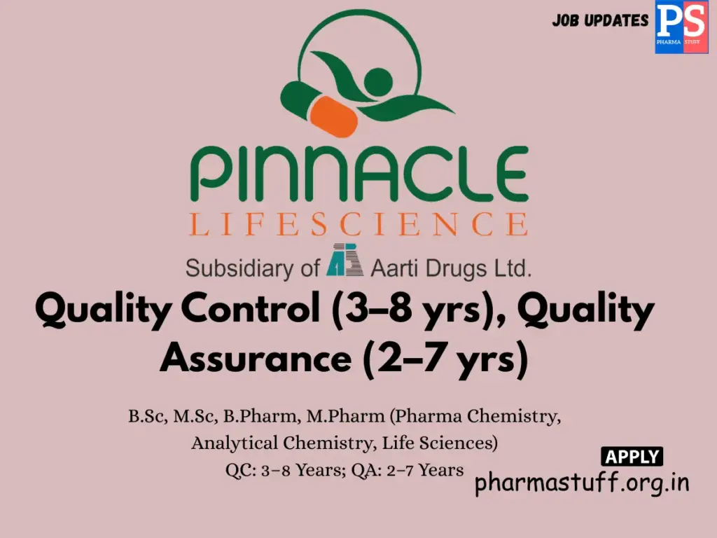 Pinnacle Life Science Walk-in Quality Control & Quality Assurance