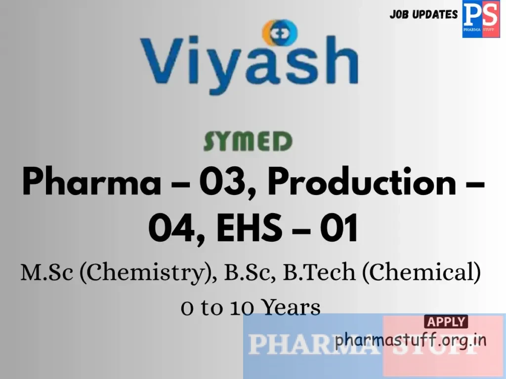 SYMED Labs Walk-In Pharma – 03, Production – 04, EHS – 01