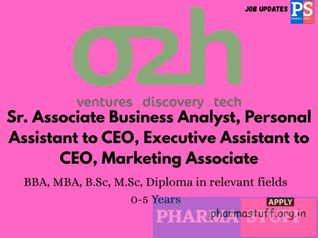 Ventures Discovery.Tech Hiring Sr. Associate Business Analyst, Personal Assistant to CEO, Executive Assistant to CEO, Marketing Associate