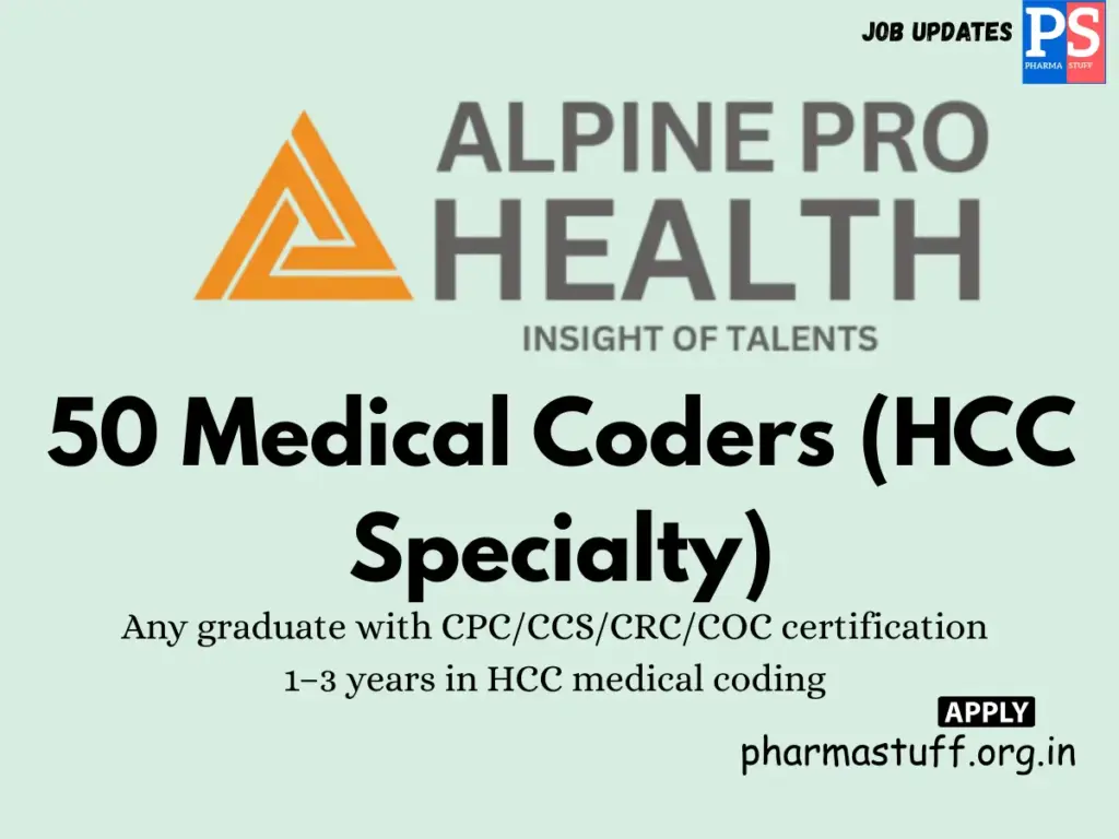 Alpine Pro Health Hiring Medical Coders (HCC Specialty)