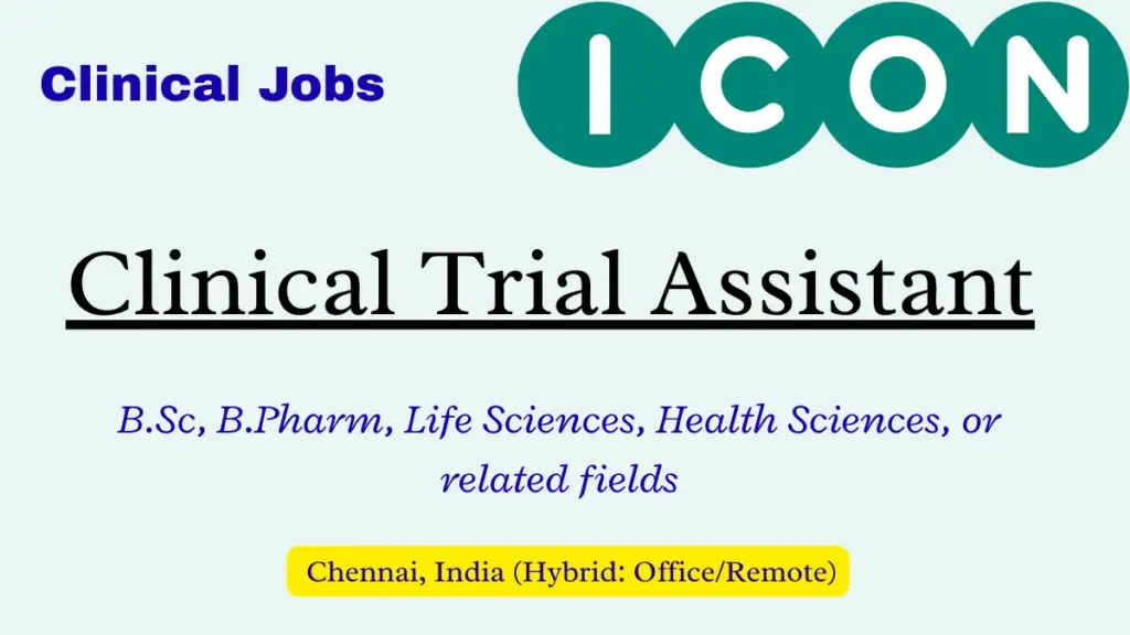 Apply now for Clinical Trial Assistant role at ICON plc