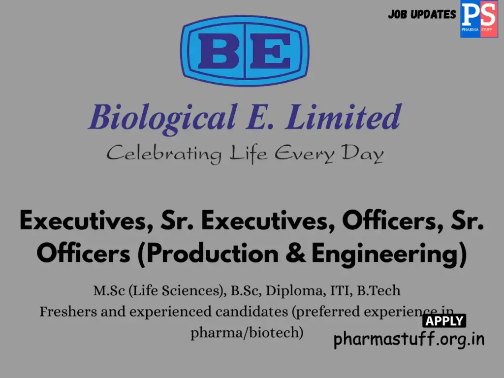 Biological E. Walk-in – Production & Engineering