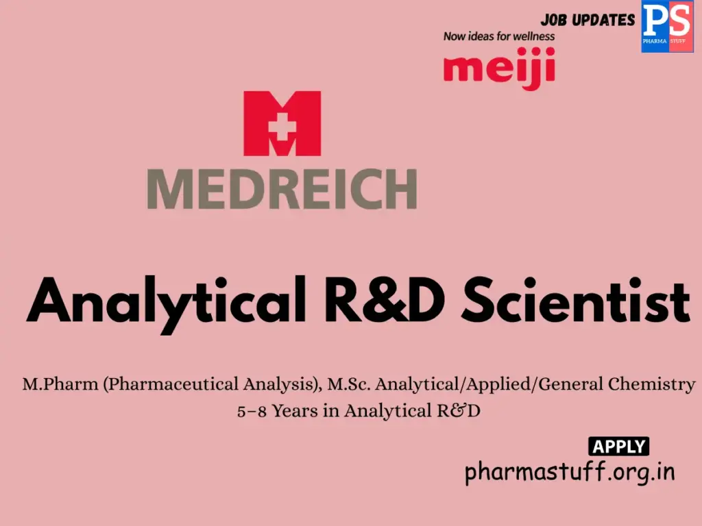 Medreich Hiring Analytical R&D Scientists