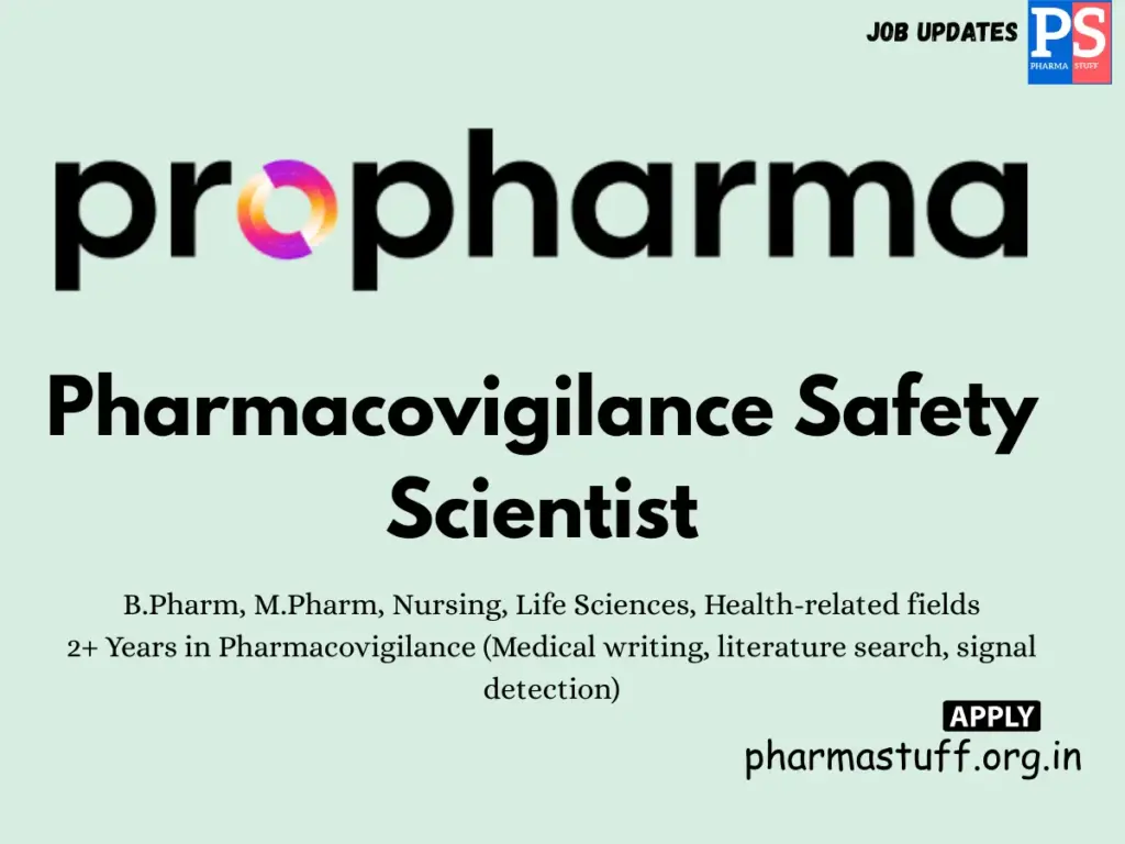 ProPharma Hiring Pharmacovigilance Safety Scientist