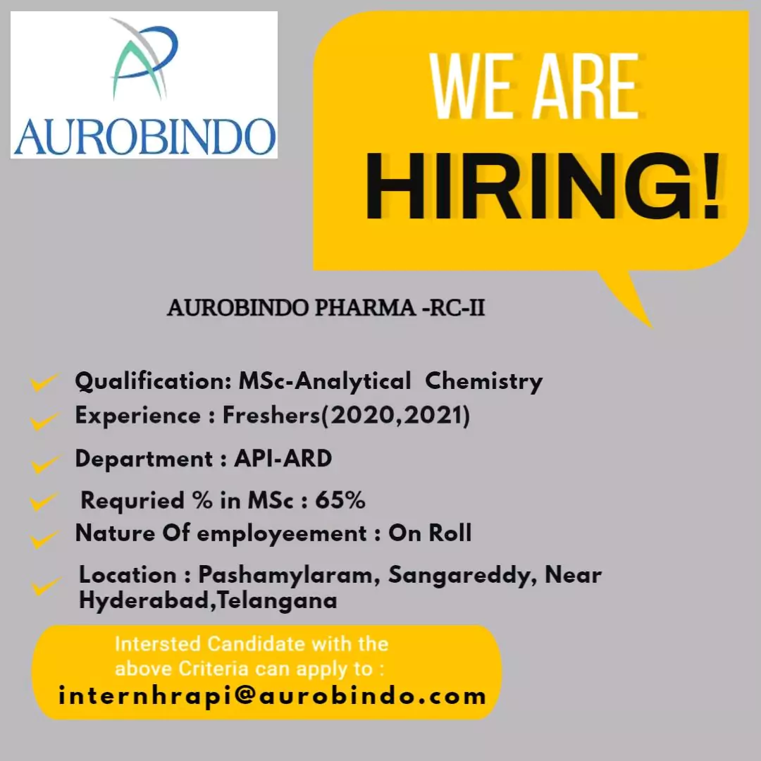 aurobindo-pharma-fresher-jobs-in-hyderabad-2022