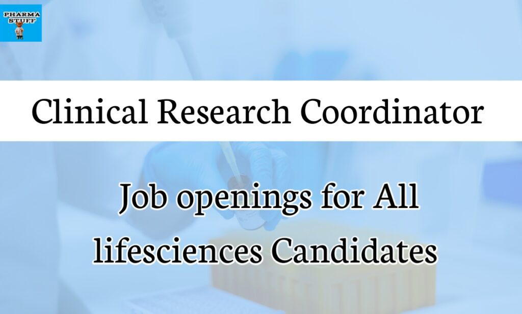 clinical research fresher experience job openings 2022
