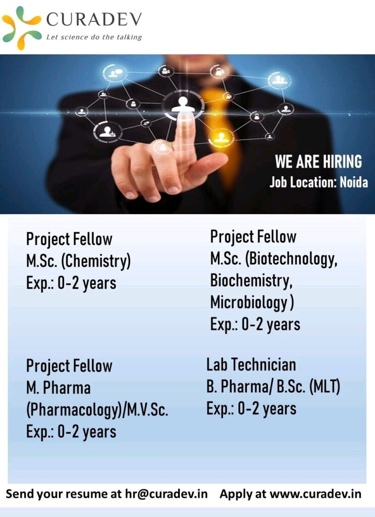 jobs for m pharmacy msc bsc biotechnology biochemistry microbiology chemistry b pharmacy candidates