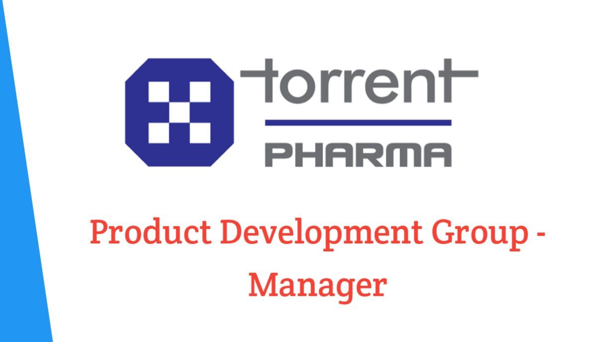 %titl torrent pharmaceuticals product development group manager job openings 2022